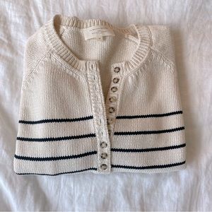 Sezane 100% cotton striped sweater
